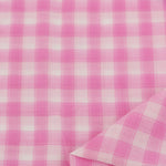 Load image into Gallery viewer, Pucker Pink Check Cotton Shirting | Designer Deadstock
