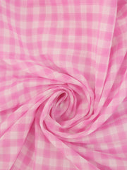 Load image into Gallery viewer, Pucker Pink Check Cotton Shirting | Designer Deadstock
