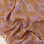 Load image into Gallery viewer, Chai &amp; Lavender Starstruck Shibori Cotton Gauze | Designer Deadstock
