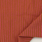 Load image into Gallery viewer, Terracotta &amp; Camel Stripe Cotton Gauze | Designer Deadstock
