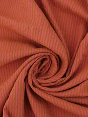 Load image into Gallery viewer, Terracotta &amp; Camel Stripe Cotton Gauze | Designer Deadstock
