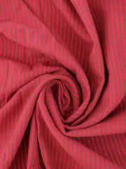 Load image into Gallery viewer, Raspberry &amp; Brandy Stripe Cotton Gauze | Designer Deadstock
