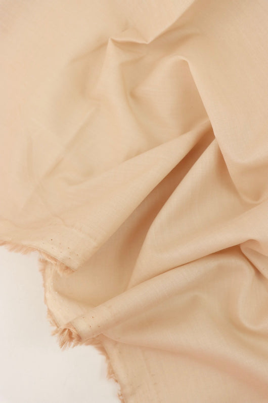 Parchment Cotton Poplin | Designer Deadstock