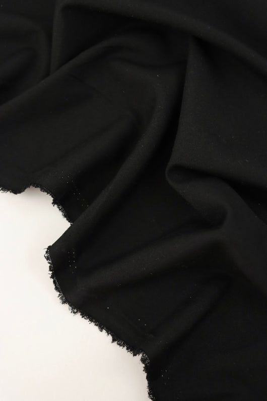 Black Cotton Poplin | Designer Deadstock