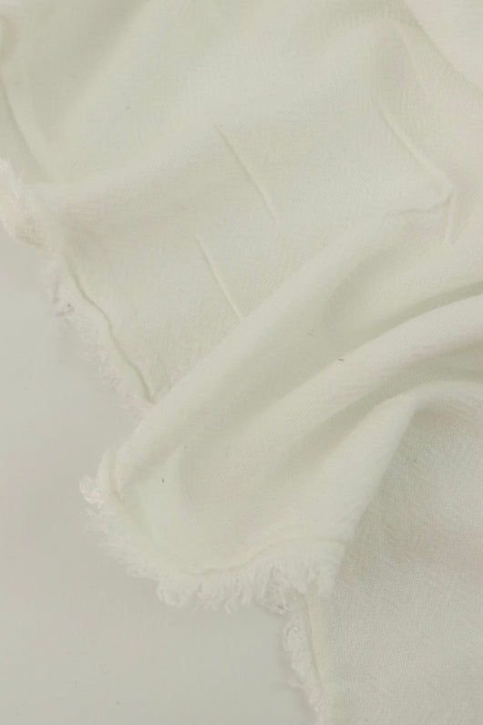 White Slub Textured Cotton | Designer Deadstock