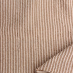 Load image into Gallery viewer, Latte &amp; Peanut Stripe Cotton Gauze | Designer Deadstock
