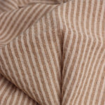 Load image into Gallery viewer, Latte &amp; Peanut Stripe Cotton Gauze | Designer Deadstock
