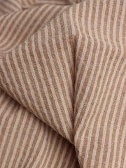 Load image into Gallery viewer, Latte &amp; Peanut Stripe Cotton Gauze | Designer Deadstock