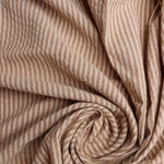 Load image into Gallery viewer, Latte &amp; Peanut Stripe Cotton Gauze | Designer Deadstock
