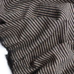 Load image into Gallery viewer, Black &amp; Tan Stripe Cotton Gauze | Designer Deadstock
