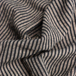 Load image into Gallery viewer, Black &amp; Tan Stripe Cotton Gauze | Designer Deadstock

