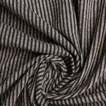 Load image into Gallery viewer, Black &amp; Tan Stripe Cotton Gauze | Designer Deadstock
