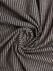 Load image into Gallery viewer, Black &amp; Tan Stripe Cotton Gauze | Designer Deadstock