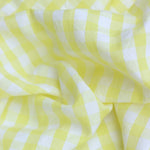 Load image into Gallery viewer, Yellow &amp; White Check Textured Cotton Shirting | Designer Deadstock

