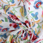 Load image into Gallery viewer, Red/Blue/Green/Yellow Paisley Cotton Organza | Designer Deadstock
