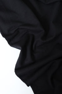 Black Cotton Spandex French Terry