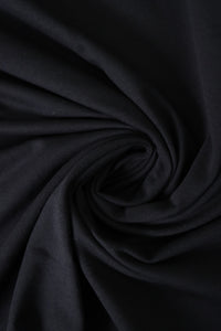 Black Cotton Spandex French Terry