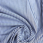 Load image into Gallery viewer, Soot &amp; White Mini 1/8" Stripe Cotton Shirting | Designer Deadstock
