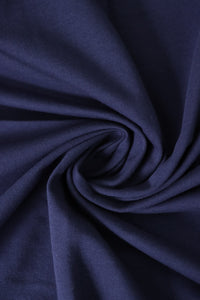 Navy Cotton Spandex French Terry