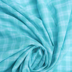 Load image into Gallery viewer, Turquoise Check Cotton Shirting | Designer Deadstock
