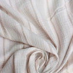 Load image into Gallery viewer, Faded Gray Stripes Cotton Double Gauze | Designer Deadstock

