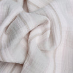 Load image into Gallery viewer, Faded Gray Stripes Cotton Double Gauze | Designer Deadstock
