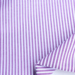 Load image into Gallery viewer, Purple &amp; White Mini 1/8" Stripe Cotton Shirting | Designer Deadstock
