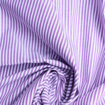 Load image into Gallery viewer, Purple &amp; White Mini 1/8" Stripe Cotton Shirting | Designer Deadstock

