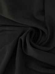 Load image into Gallery viewer, Black 100% Silk Georgette Crepe