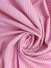 Load image into Gallery viewer, Peanut &amp; Pinks Stripe Cotton Shirting | Designer Deadstock