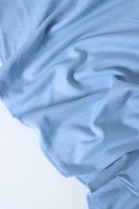 Light Blue Cotton Spandex French Terry