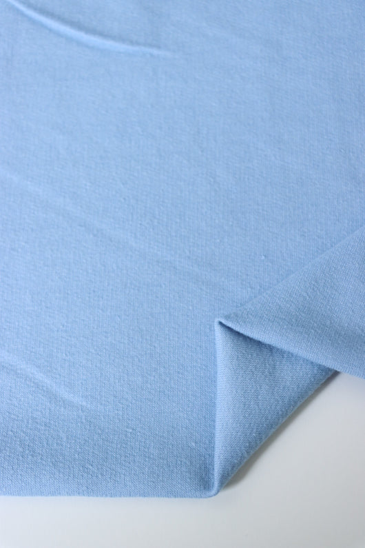 Light Blue Cotton Spandex French Terry