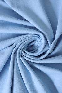 Light Blue Cotton Spandex French Terry