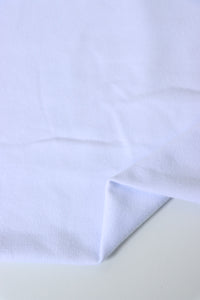 White Cotton Spandex French Terry