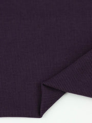 Load image into Gallery viewer, Deep Plum 2x2 Tencel Spandex Rib Knit
