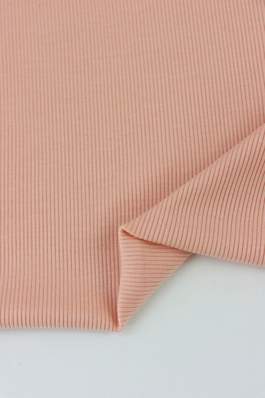 Soft Peach 2x2 Tencel Spandex Rib Knit