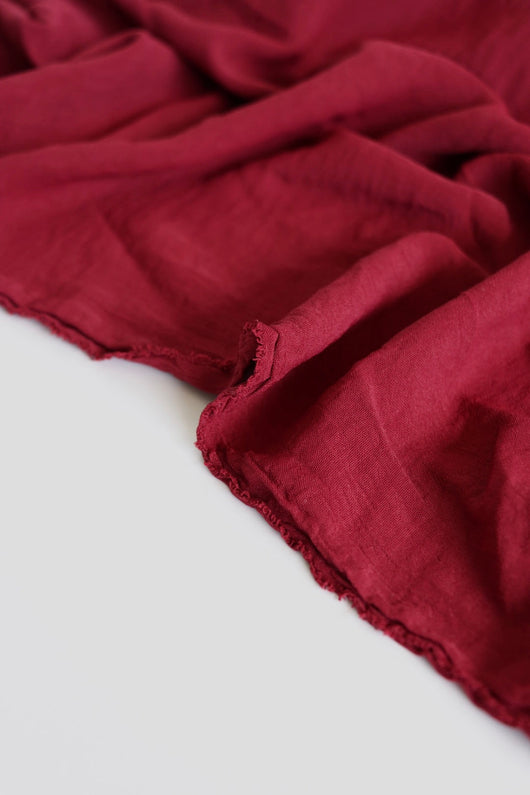 1YD PRECUT; Burgundy Florence Stretch Woven