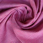 Load image into Gallery viewer, Lipstick Red &amp; Ivory Mini Gingham Handwoven Cotton
