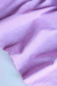 Thistle Pink & Ivory Mini Check Handwoven Cotton