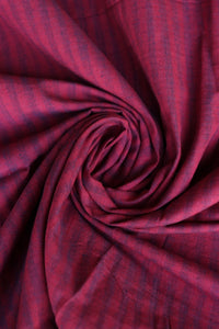Cranberry & Bordeaux Vertical Stripe Handwoven Cotton