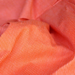Load image into Gallery viewer, Blazing Orange &amp; Ivory Vertical Pinstripe Handwoven Cotton
