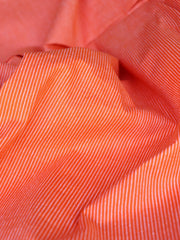 Load image into Gallery viewer, Blazing Orange &amp; Ivory Vertical Pinstripe Handwoven Cotton