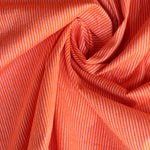 Load image into Gallery viewer, Blazing Orange &amp; Ivory Vertical Pinstripe Handwoven Cotton
