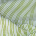 Load image into Gallery viewer, Green Apple &amp; Ivory Vertical Stripe Handwoven Cotton
