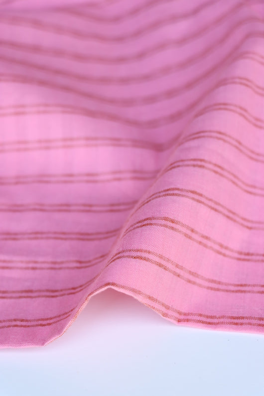 Bubblegum & Cherry Horizontal Stripe Handwoven Cotton