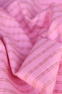 Bubblegum & Cherry Horizontal Stripe Handwoven Cotton