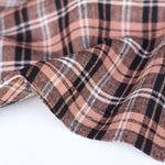 Load image into Gallery viewer, Black/Malt/Ivory Plaid Handwoven Cotton
