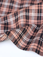 Load image into Gallery viewer, Black/Malt/Ivory Plaid Handwoven Cotton