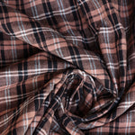 Load image into Gallery viewer, Black/Malt/Ivory Plaid Handwoven Cotton
