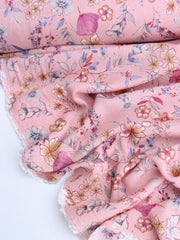 Load image into Gallery viewer, Mistie Floral on Pink Rayon Crepon